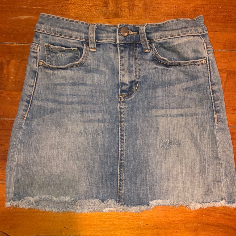 Slightly worn jean skirt